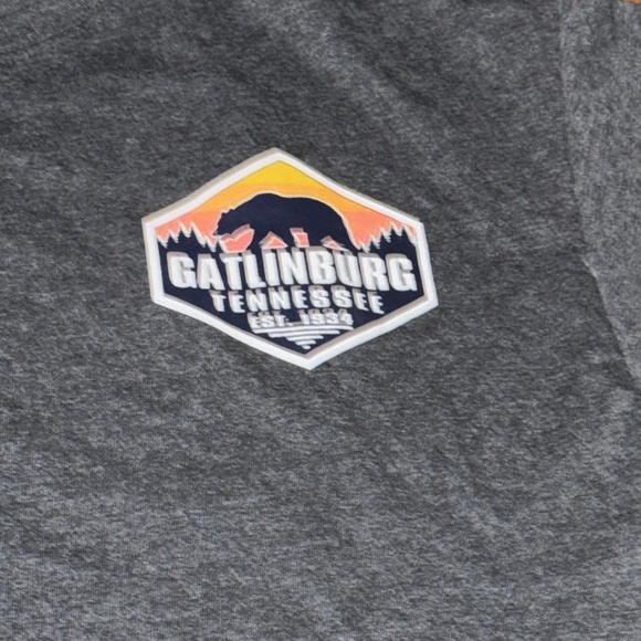 FOTL Fruit of The Loom GATLINBURG TN Gray Graphic Short Sleeve T-Shirt MED - Picture 3 of 5